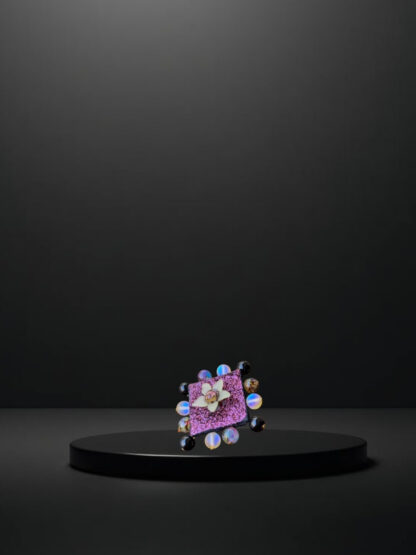 White wine and black square indowestern ring - Image 4