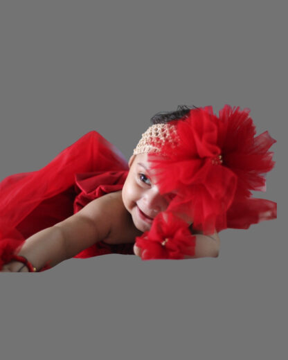 Red  birthday special wear for girls - Image 3