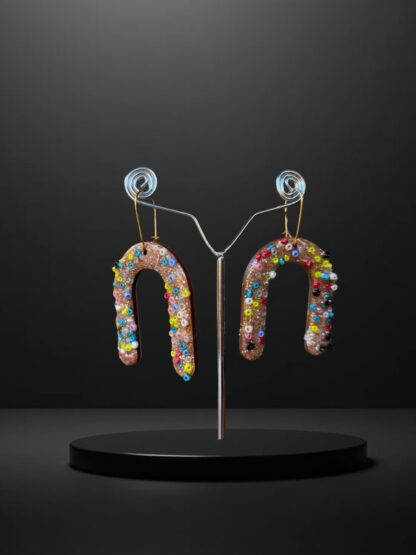 U shaped shining western earrings
