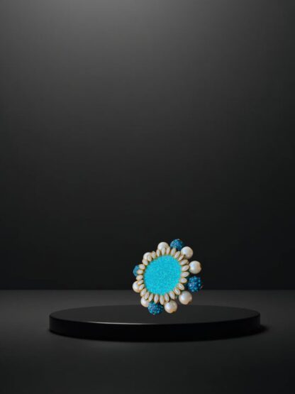 Sky blue ethnic ring