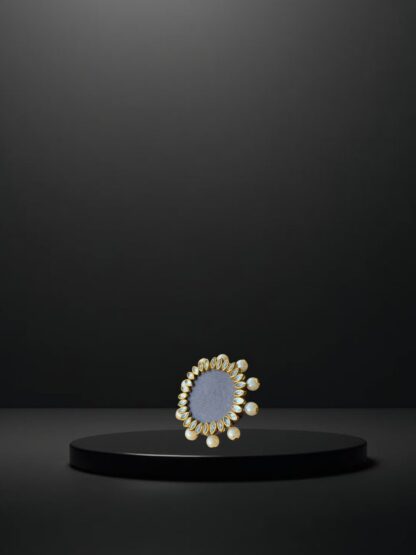 Round grey ethnic Ring