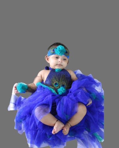Blue birthday special wear for girls - Image 2