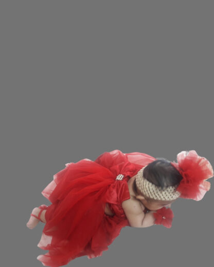 Red  birthday special wear for girls - Image 2