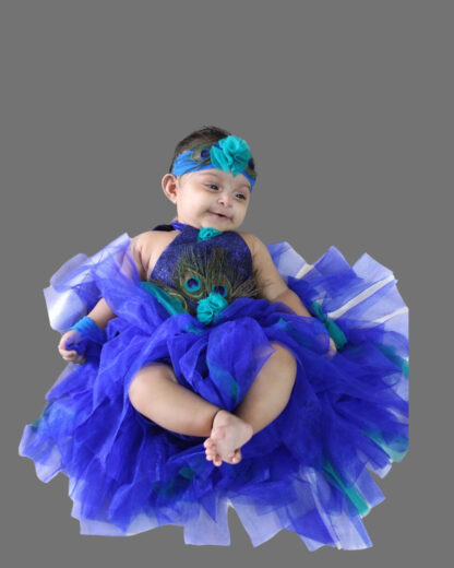 Blue birthday special wear for girls