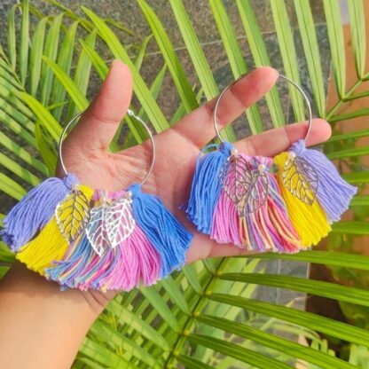 Multi colour western earrings