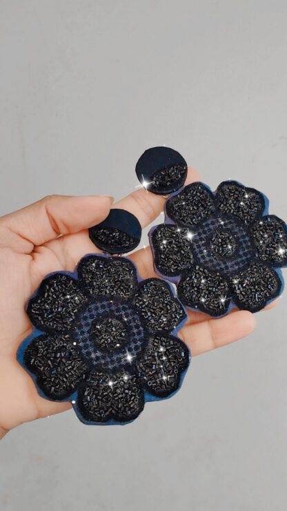 Black western earrings